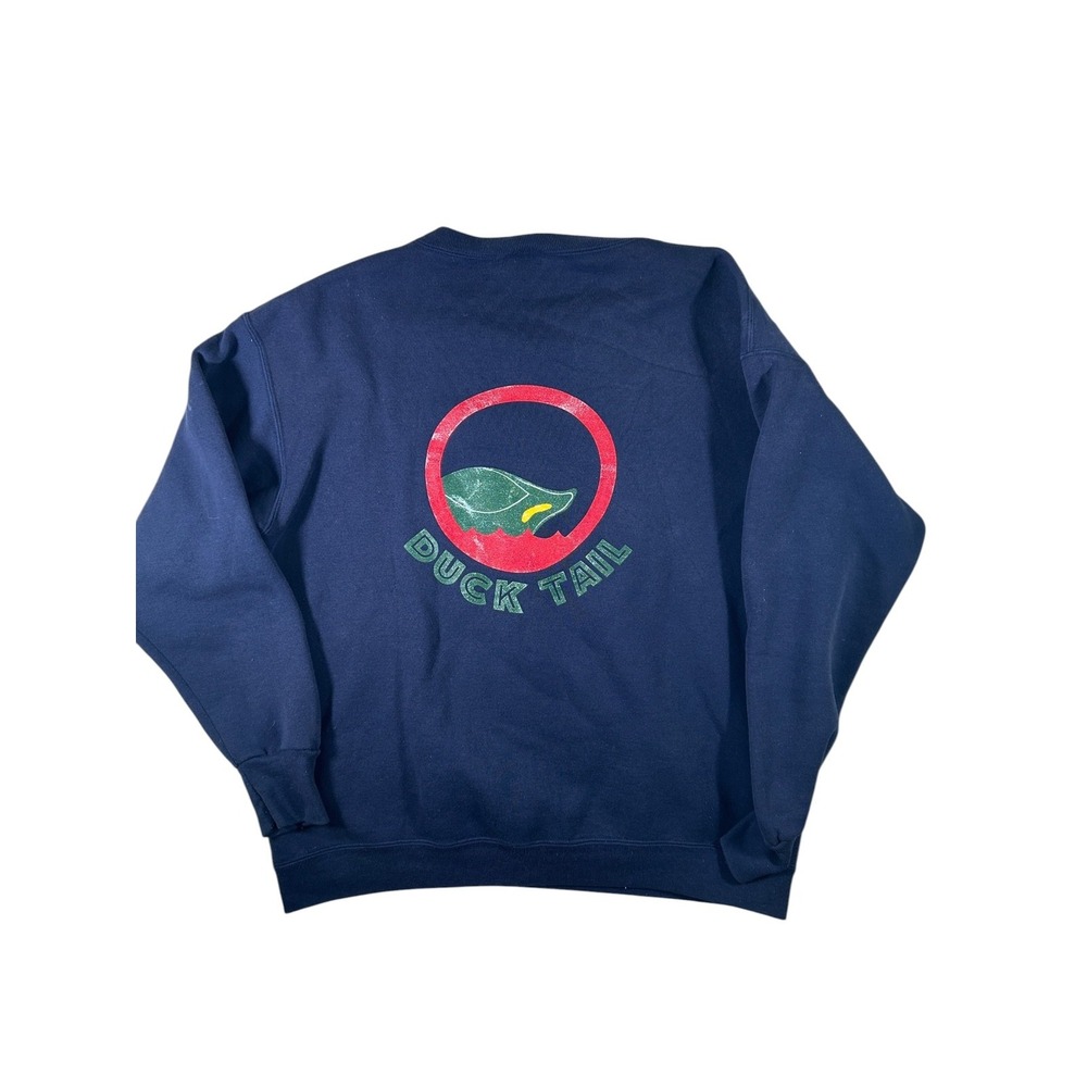 Vintage Duck Head Navy Crewneck Sweatshirt Size L - Picture 2 of 3